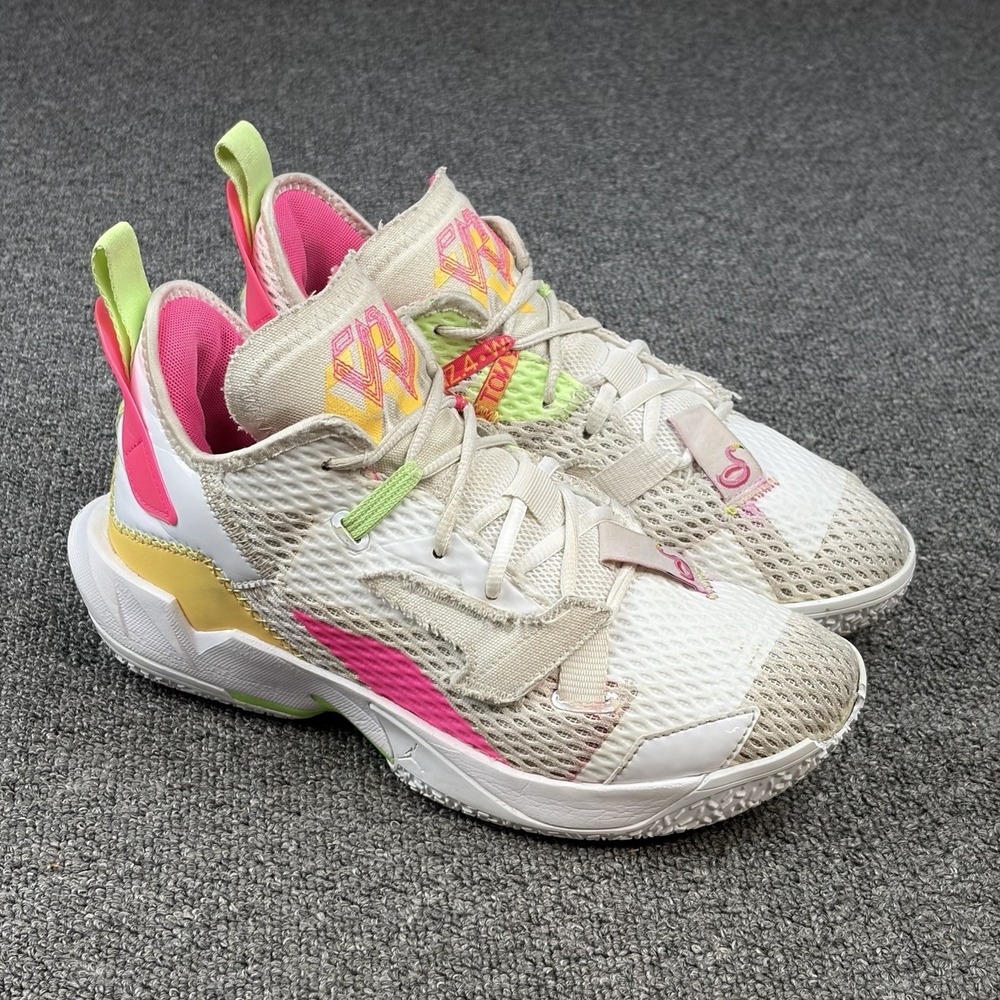 Jordan‎ Why Not Zer0.4 CQ4231-102 Basketball Shoes White Pink Volt Size 7